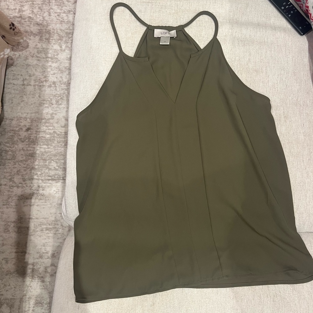 LOFT Khaki Green Camisole Top